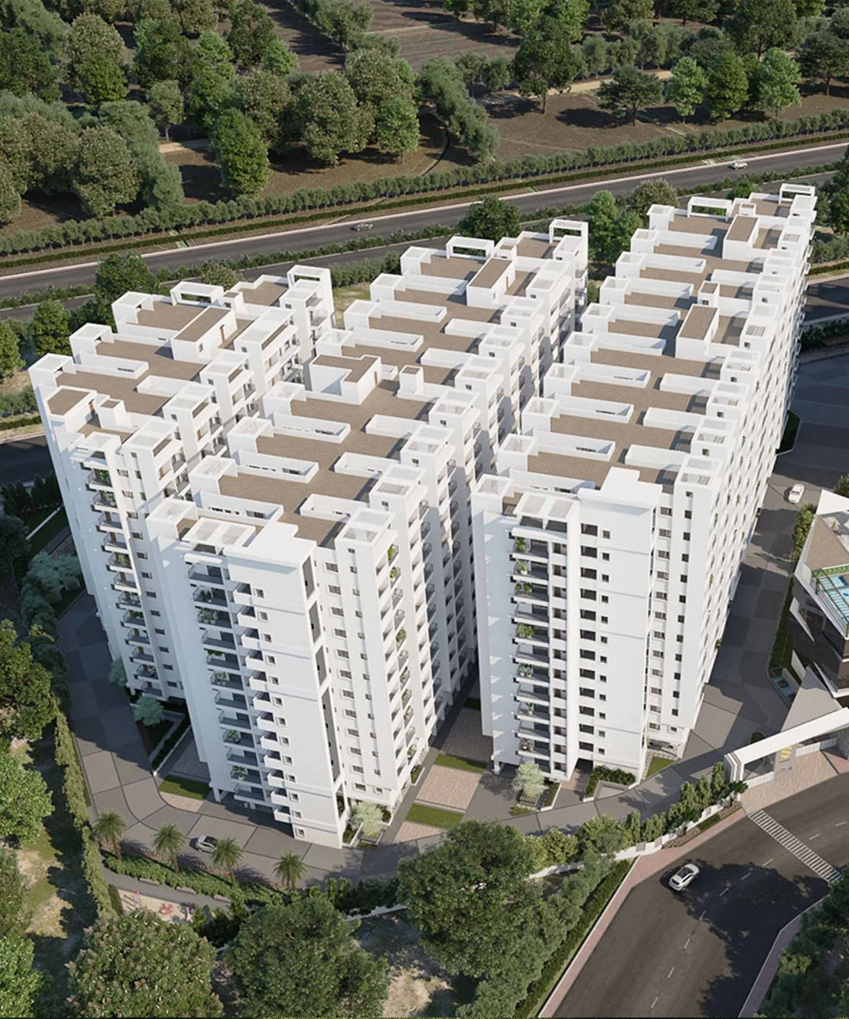 Luxury high-rise apartments in Bowrampet, Hyderabad