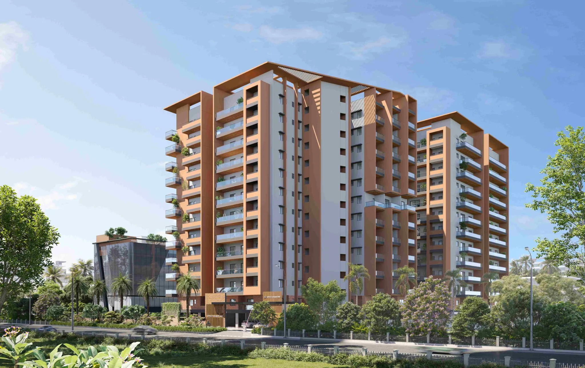 Right Side View of Speed Signature Apartments Kukatpally
