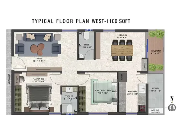 Spacious 2 BHK flat for sale in hyderabad