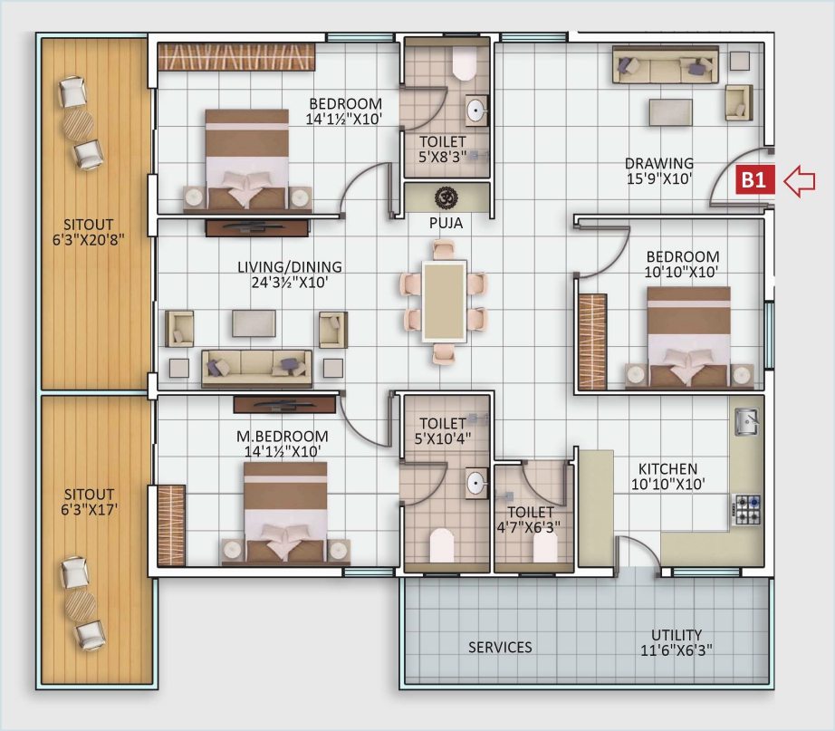 Flat G05 Floorplan